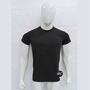 Camiseta extragrande ligera personalizada para hombre de alta calidad 100% algodón transpirable en relieve Unisex Regular Fit cuello redondo - Product Image 4