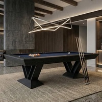 Table de billard en bois massif 9 pieds, table de billard en ardoise, élégante, luxueuse, personnalisable, haut de gamme pour villa, club, bar