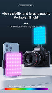 Nouvelle arrivée pour M18 RGB Mini pince de téléphone en <span class=keywords><strong>plastique</strong></span> rechargeable LED lumière de remplissage Webcam éclairage Zoom appel lumière vidéo de poche - Product Image 4
