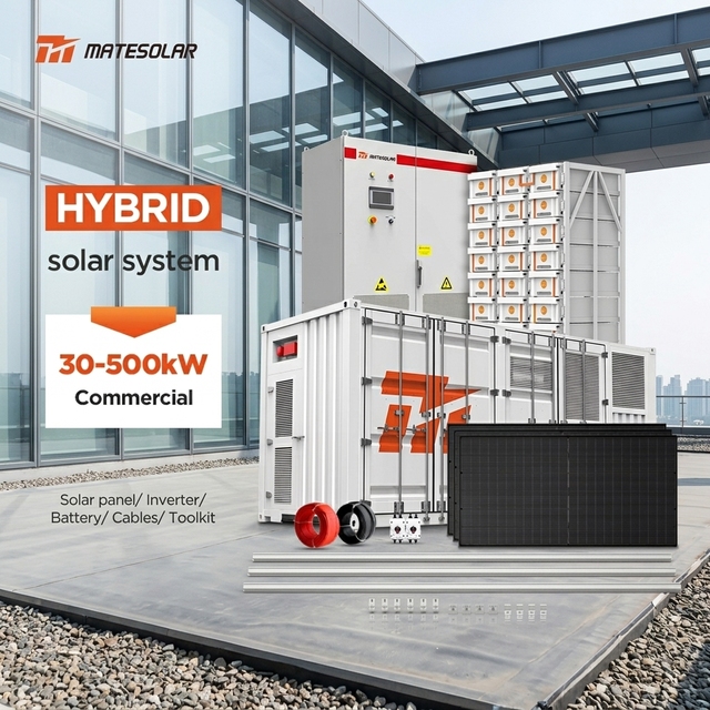 Hybrid on OFF Grid Solar Energy System 50kW 100kW 200kW 300kW 500kW Solar Power Backup System Complete Kit for Commercial