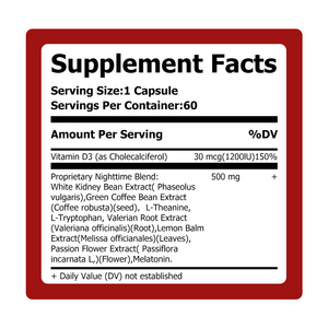 Cápsulas Quemagrasas Nocturnas OEM ODM con Vitamina D3, Mezcla Nocturna Patentada, Apoya sus Objetivos de Salud, Suplementos Herbales - Product Image 3