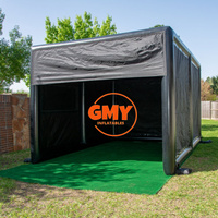 Simulateur de golf gonflable extérieur GMY Gonflable sponsor de golf interactif gonflable