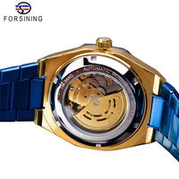 FORSINING FSG8198M4 Montre mécanique de luxe à tourbillon pour homme, bracelet en acier, squelette, montres automatiques pour hommes, Reloj Hombre