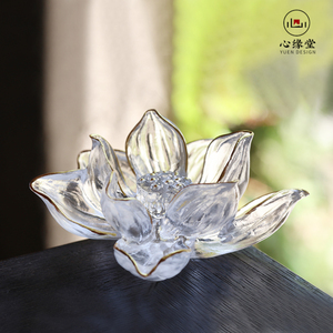 Sang trọng handmade hương liệu Hoa sen pha lê trang trí tổng hợp thạch anh hương khay hương chủ - Product Image 2