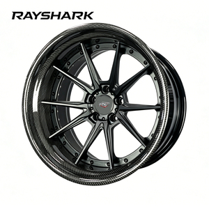 Ruedas de Fibra de Carbono de Tres Piezas RS Personalizadas de 20 y 21 Pulgadas 5x114.3 5x120 5x130 con Bloqueo Central para Model 3 M3 - Product Image 1