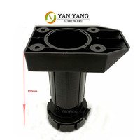 Pieds de canapé réglables en plastique Yanyang pour meubles, pieds de table réglables pour armoire de cuisine, pieds de meuble à tube rond
