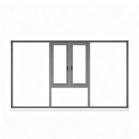 Fenêtres à battants de haute qualité, cadre en alliage d'aluminium imperméable et verre trempé double vitrage, fenêtre à battant horizontal pour maison