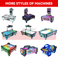 Mesa de Hockey de Aire Interactiva Comercial para 2-4 Jugadores, Multidisco, con Monedas, Dispensador de Tickets, Pantalla LCD de 17 Pulgadas para Centros de Juego