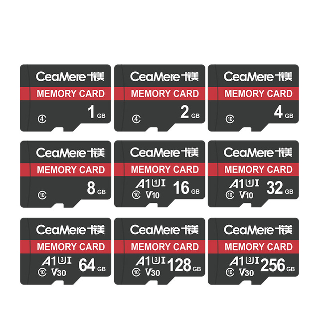 Ceamere Original Wholesale Micro Memory SD Card 16GB 32GB 64GB 128GB 256GB Class10 U3 Real Capacity TF Flash Card 4GB for Phone