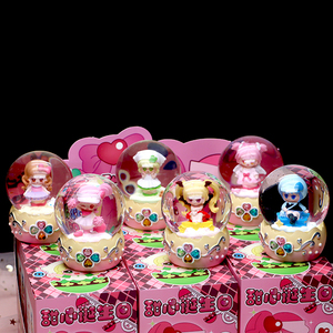 <span class=keywords><strong>Jouet</strong></span> en PVC Lumineux Princesse de Dessin Animé, Boîte Mystère Boule de Cristal Inspirée de La Reine des Neiges, Cadeau d'Anniversaire Tendance Unisexe avec Animaux, Échelle 1/12 - Product Image 1