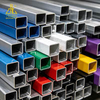 Tube carré en aluminium à paroi mince 6063 T5, extrusion personnalisée, épaisseur de paroi 0,5 mm 1 mm 1,5 mm 2 mm, léger, pour présentoir, OEM