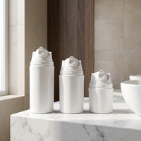 Emballage de soins de la peau écologique, flacon pompe sans air en plastique avec pompe blanche
