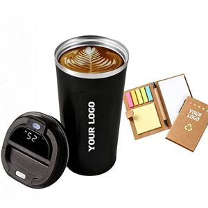 Gobelet isotherme intelligent avec affichage de la température LED, logo personnalisé, 380/510 ml, pour cadeau promotionnel d'entreprise, en acier inoxydable, tasse à café de voyage - Product Image 1