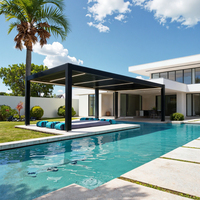 Maßgefertigte Gerahmte Aluminium-Motorisierte Balkonüberdachung Garten-Pool-Pergola Sonnenschutz Bioklimatische Wetterfeste Pergola