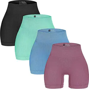 Bán Buôn Liền Mạch Đan Phụ Nữ Quần Short Sexy Nylon Spandex Đào Hip Co Giãn Scrunch Mông Cao Eo Yoga Ngắn Xà Cạp