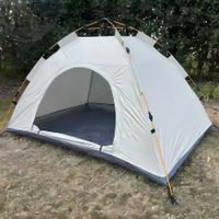 Tente de camping automatique monocouche pour 23 personnes, 1 chambre, en tissu Oxford, enduite argentée, imperméable, quatre saisons, pour usage extérieur
