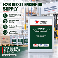 Huile moteur diesel entièrement synthétique haute performance AVIC HANGTE CI-4 0W-40 4L pour camions, générateurs et engins de construction