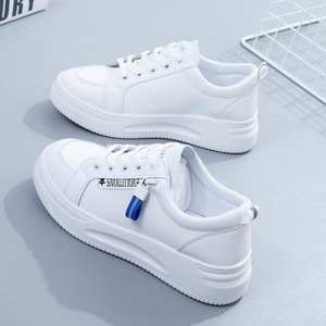 <span class=keywords><strong>Sneakers</strong></span> di Lusso da <span class=keywords><strong>Donna</strong></span> Bianche Rosa <span class=keywords><strong>Beige</strong></span> in Pelle Sintetica Casual Resistenti con Lacci Piattaforma Piatta Primavera Autunno Patchwork - Product Image 4