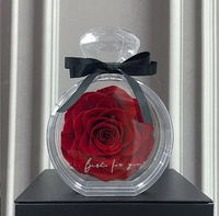 Fleur Éternelle en Bouteille de Parfum Rose, Décoration de Cadeau pour la Saint-Valentin et la Fête des Mères en Gros