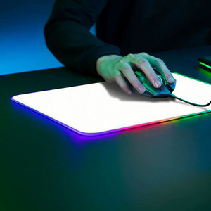แผ่นรองเมาส์เมจิก RGB แผ่นรองเมาส์สำหรับเล่นเกมสีขาวทั้งหมดฐานยางธรรมชาติกันลื่น - Product Image 2