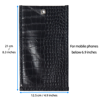 Pochette anti-caméra pour téléphone, sac de confidentialité réutilisable en PU, bloque les photos et permet les appels, 21x12,5 cm, pour smartphones, mariages, événements, écoles, usines