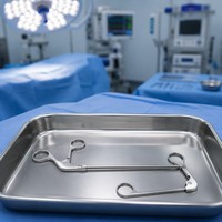 Pinza de agarre para artroscopia OEM de 203 mm con mandíbula dentada, instrumento quirúrgico de acero inoxidable, dispositivo médico ortopédico