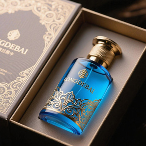 Bán Buôn Sang Trọng Vòng Nước Hoa Chai Thủy Tinh Rỗng Uốn Đen 30Ml <span class=keywords><strong>50Ml</strong></span> <span class=keywords><strong>100Ml</strong></span> <span class=keywords><strong>200Ml</strong></span> 250Ml Chai Nước Hoa Với Vàng Zamac Cap - Product Image 3