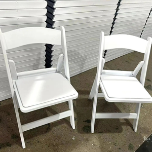 Sedia da Giardino di Alta Qualità, Leggera, Pieghevole, Imbottita, Bianca, in Resina, Classica, per Eventi, <span class=keywords><strong>Arredo</strong></span> <span class=keywords><strong>Esterno</strong></span> Moderno - Product Image 1