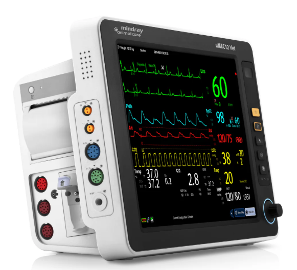 Mindray UMEC 12 VET Veterinary Multi-Parameter Patient Monitor, Professional Vital Signs Monitoring Device for Pet Hospital