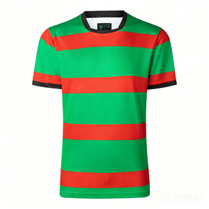 Personnaliser l'équipement sportif de l'équipe de rugby NRL 17, ensemble d'uniformes de rugby avec badge d'équipe personnalisé, maillot de rugby à manches courtes imprimé - Product Image 1