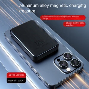 Chargeur portable ultra fin, mini, magnétique, sans fil, avec charge rapide PD20W, <span class=keywords><strong>batterie</strong></span> <span class=keywords><strong>externe</strong></span> 10000 mAh, charge rapide - Product Image 2