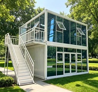 Maison mobile modulaire de luxe de 20 pieds, mini-maison préfabriquée, maison préfabriquée en conteneur