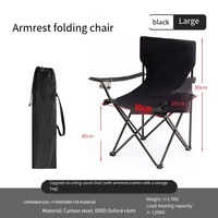 Chaise de pêche pliable portable d'extérieur, cadre en fer, design moderne, chaise de camping pour adultes, utilisation au parc