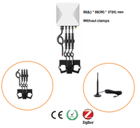 Compteur d'énergie à pince triphasé ZigBee 500A avec antenne externe pour domotique, affichage analogique et numérique