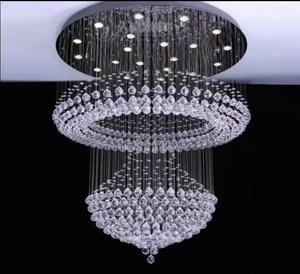 Lámpara de araña contemporánea con colgante de bola de cristal grande para hotel, villa, vestíbulo, escalera - Product Image 4