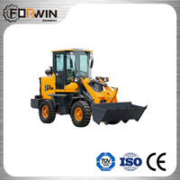 1Ton produsen Mini Loader 4WD traktor dengan bagian depan dan Backhoe roda kuning kecil pemuat depan Jepang 2 Ton