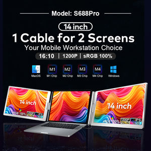 Monitor Triple para Portátil de Venta Directa de Fábrica y Gran Demanda, Panel IPS de 14 Pulgadas, Pantalla Ancha Portátil con Conexión USB C - Product Image 2