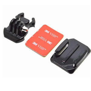 Support de fixation incurvé 3-en-1 pour caméra d'action avec autocollant adhésif et boucle à dégagement rapide, support de base pour GoPro Hero 13 12 11 10 9 Insta360 - Product Image 1