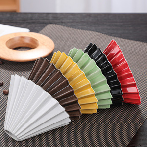 Cangkir Filter keramik ramah lingkungan, Set panci kopi kaca, Multi Warna Cloud termasuk corong Filter keramik - Product Image 2