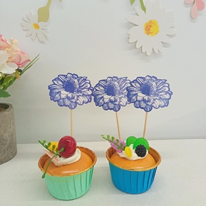 ชุดอุปกรณ์จัดเลี้ยงงานเลี้ยงน้ำชา DAMAI ของตกแต่งโต๊ะ ของตกแต่งวันเกิด ดอกไม้ ชุดอุปกรณ์ใช้แล้วทิ้ง จานกระดาษ แก้ว กระดาษเช็ดปาก - Product Image 6