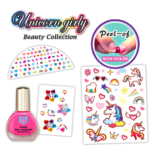 Custom Kids Makeup <strong>Kit</strong> Girls Toys Diy Children <strong>Nail</strong> Art Toys Makeup for Kids With Stickers - Product Image 4