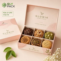 Boîte cadeau personnalisée pour biscuits de boulangerie avec séparateurs, emballage en papier alimentaire pour biscuits, macarons, desserts, boîte à biscuits à emporter