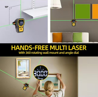Niveau laser professionnel 3-en-1, niveau laser numérique, télémètre laser numérique