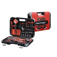 MAXPOWER-kit de herramientas de mano para mantenimiento del hogar, equipo de viaje al aire libre, con caja de transporte fácil