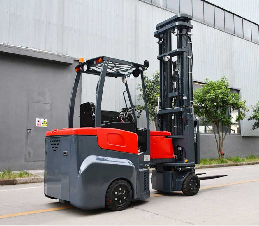 full AC system max lifting height 12.5m flexible steering electric articulated forklift for indoor and outdoor stacking