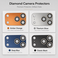 Protection d'objectif d'appareil photo en diamant véritable étincelant pour iPhone 17 et 18 Pro et Pro Max – Idéal pour les magasins d'accessoires mobiles