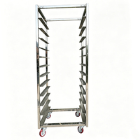 Chariot de boulangerie robuste en acier inoxydable à étagère unique pour le refroidissement des beignets et des pains, avec grille de refroidissement commerciale pour le pain