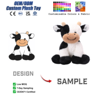 Peluche Vache Mignonne Personnalisable, Jouet en Peluche Kawaii, Grande Vache Personnalisable, Décoration Maison, Cadeaux de Fêtes, Vente en Gros OEM ODM