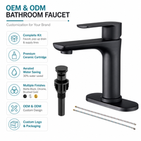 CUPC Mitigeur Cascade Luxe Bidet Noir Mat Robinet Salle De Bains Bassin Cascade Robinets Robinet Noir Mitigeur Robinets