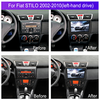 Autoradio Android Podofo 9 pouces double DIN pour Fiat Stilo 2002-2010 conduite à gauche Carplay Android Auto WiFi GPS FM RDS
